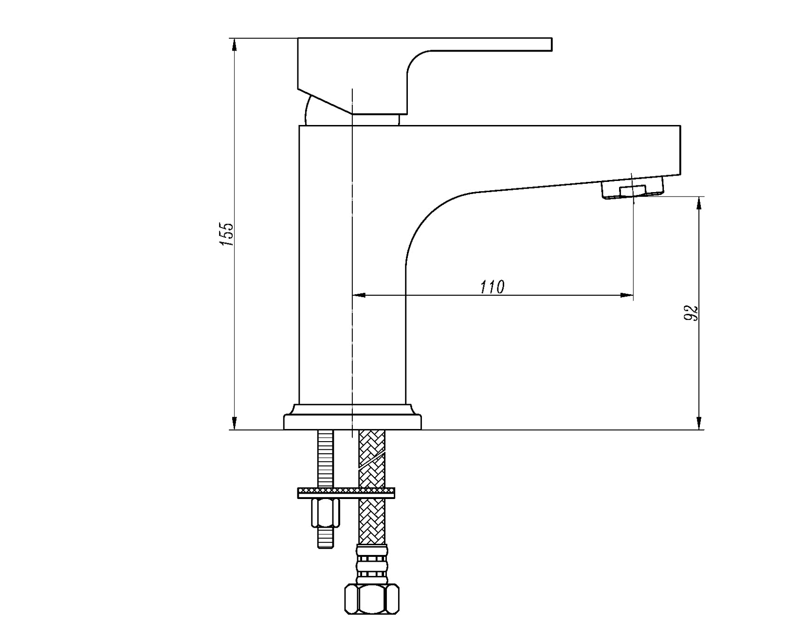 AM02 Square Basin mixer