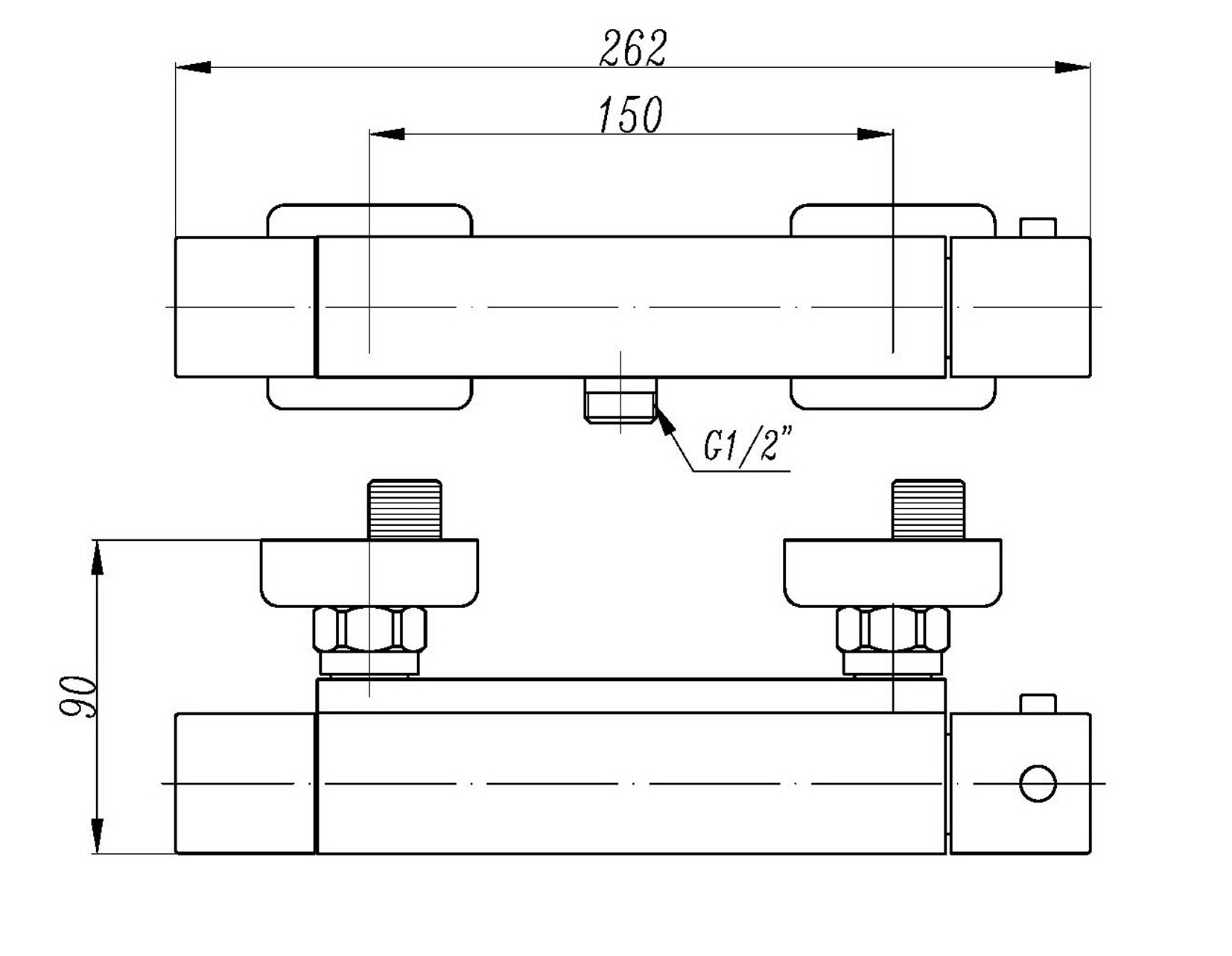 BVT-S1 恒溫淋浴水龍頭 - 方