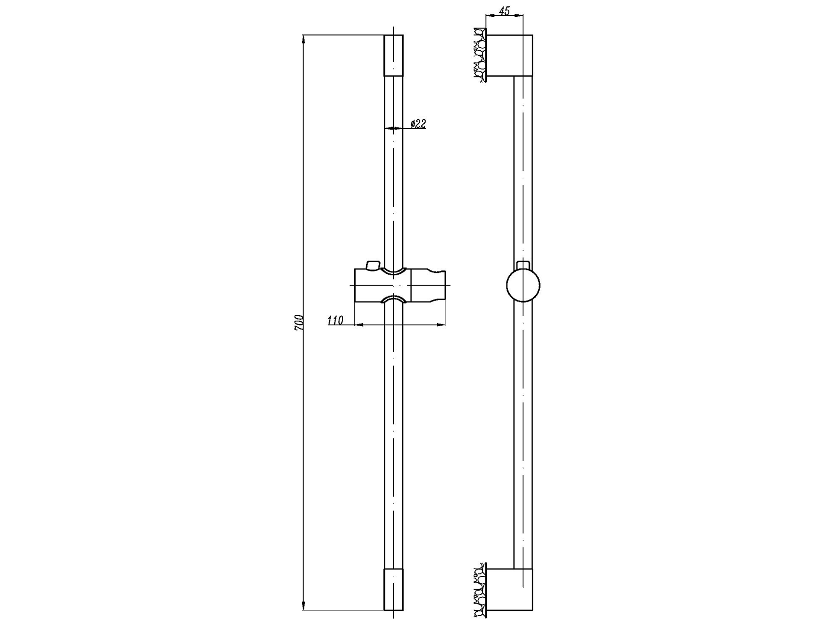 SB009 Slide rail kits - ABS